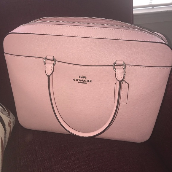 pink coach laptop bag